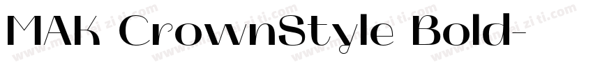 MAK CrownStyle Bold字体转换